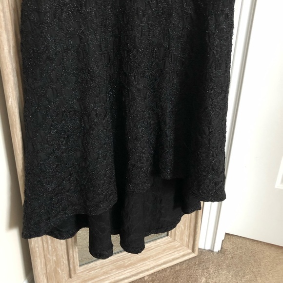 Black, hi-lo cocktail dress with POCKETS! - Picture 2 of 5